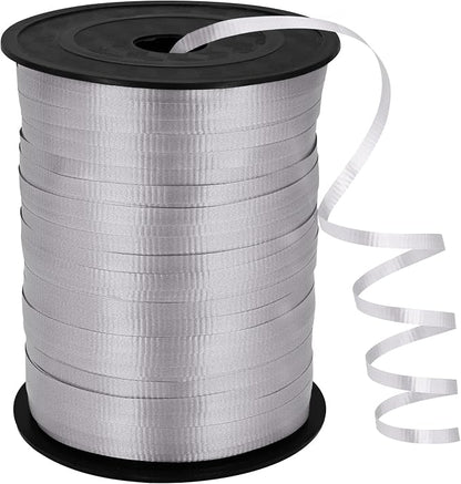 500 Yards Silver Crimped Texture Curling Ribbon by Gliberli