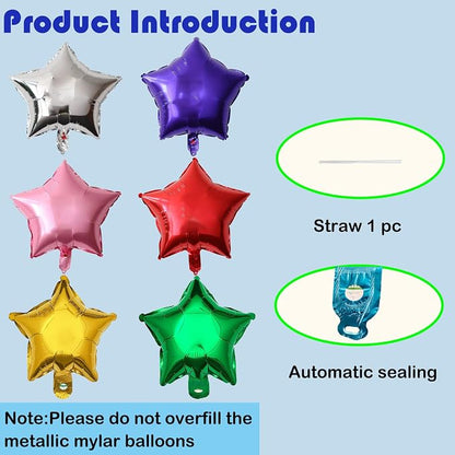 80pcs 5 Inch Mini Star Shape Foil Balloon - Image 3