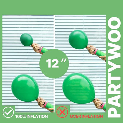 PartyWoo Green Balloons 66pcs Pack Light Green Latex Balloons | Lime Dark - Image 6