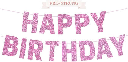 Pre-Strung Happy Birthday Banner by PerfectOccasion