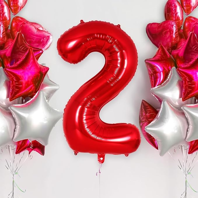 Red Number 12 Balloons, 40 Inch Big Large Foil Number Balloons, Jumbo Giant - Image 6