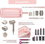 Leudes Hair Tools Travel Bag for Shark Flexstyle Carrying Case Portable Shark Hair Air Wrap Dryer Case Waterproof Dustproof Flat Curling Iron Travel Organizer (Dark Pink)