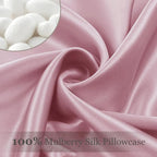 Adubor 100% Silk Pillowcase - Mulberry Silk Pillow Cases, 23 Momme 6A Grade Fibers, Silk Pillow Case for Hair and Skin Health, with Hidden Zipper (Standard 20''×26'', Medium Pink, 1PC)