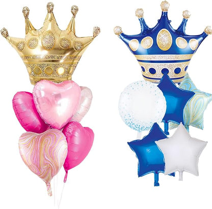 Pink And Blue Crown Balloons Set - Image 7