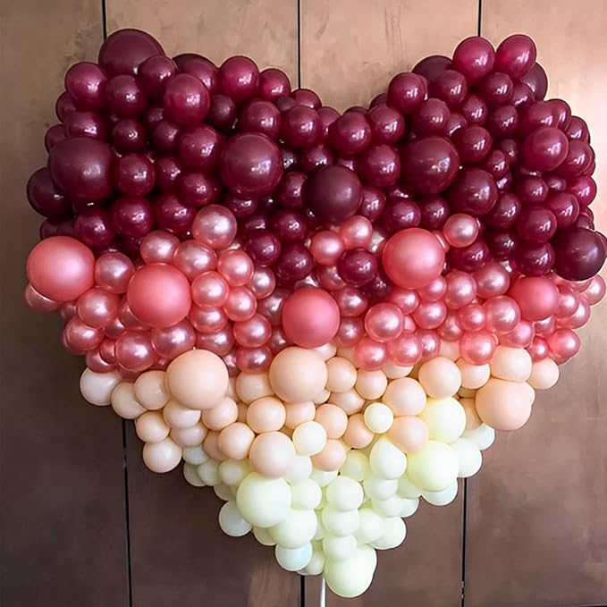 Voircoloria 110pcs Burgundy Maroon Latex Party Balloons, 12inch | - Image 4