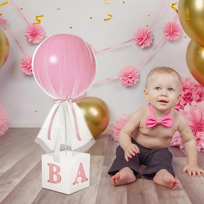 6 Set 24'' Pink Gold Tulle Tutu Balloon - Image 6