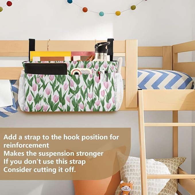 Bedside Caddy Hanging Bunk Bed Caddy Bed Organizer Hanging Pocket - Image 6