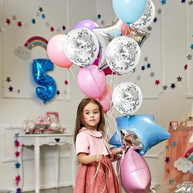 Silver Confetti Balloons - Image 3