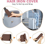 Larger Size Silicone Heat Resistant Mat for Curling Irons, Flat Irons, Hair Straightener and Other Hair Styling Tools, Portable Hot Tools Pad Cover for Travel Vanity Salon(12.0" x 9.0")