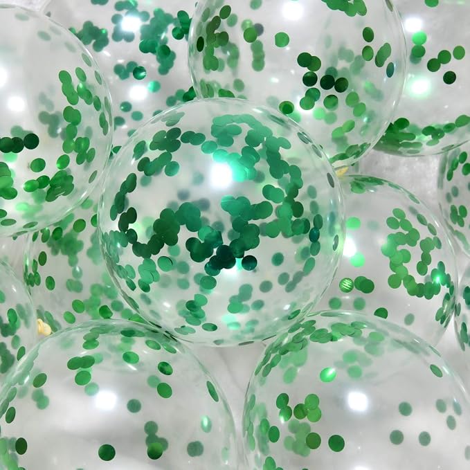 Green Confetti Balloons 12 inch - Image 2