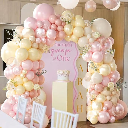 Pink and Yellow Balloon Arch Kit - Image 2