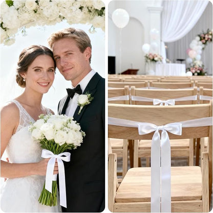 KINGLAKE White Satin Ribbon - Image 5