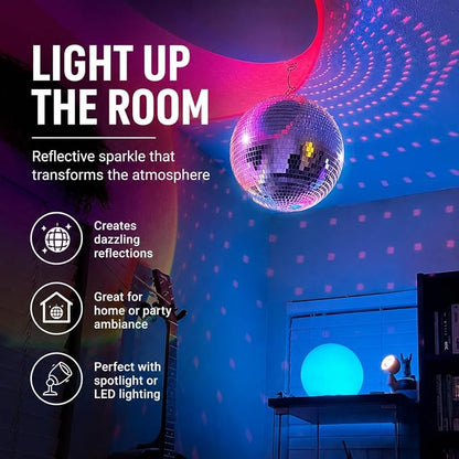 Youdepot 16-Inch Large Disco Ball Hanging Mirror Ball Decor | - Image 4