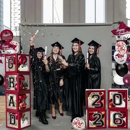 Maroon Themed 2026 Graduation Decorations Set - Image 6