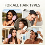 Boar Bristles Hair Brush for Women and Men, Detangling Hair Brush for Smoothing Massage Add Shine, Nylon&Boar Bristles Detangler brush for Hair Healthy (Medium-White)