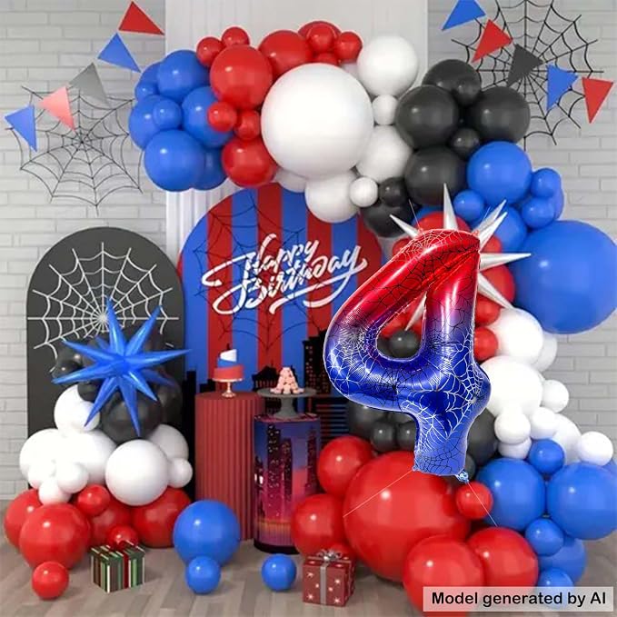40 Inch Spider Number 4 Foil Balloons - Image 6
