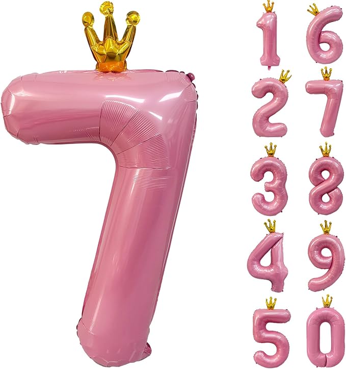 40 inch Pink Number 7 Balloon by Yeodong