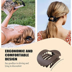 4 PCS Hair Clips Flat claw clips for women,Non Slip Hair Claw Clips for thick hair and thin hair, French ergonomic hair accessories Set
