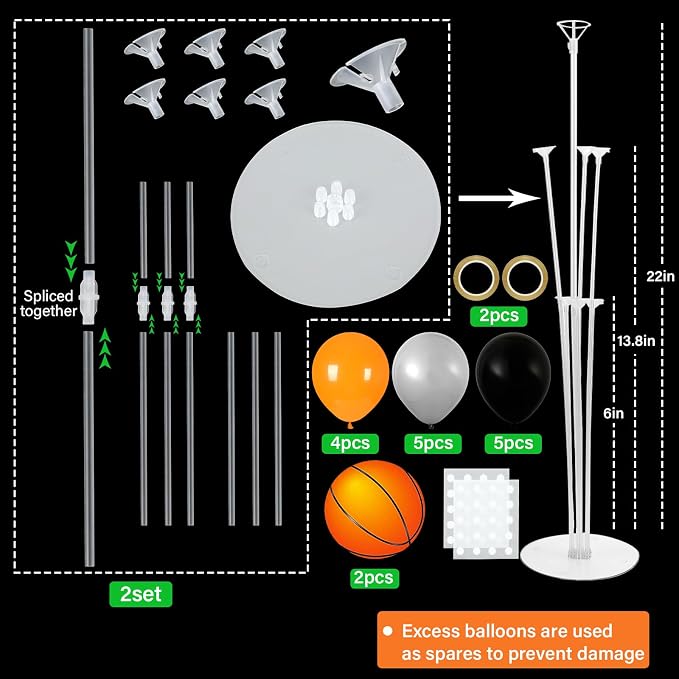 Basketball Party Balloons Stand Kit - Image 2