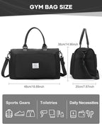 Gym Bag Womens,Travel Duffel Carry on Bag Sport Tote Bag Weekend Overnight Bag