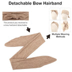 DRESHOW 8 Pack Adjustable Knotted Headbands Non Slip Elastic Yoga Hair Bands Solid Colors Headbands for Women and Girls