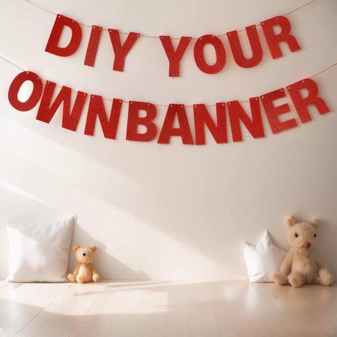 DIY Banner Kit with Letters Glitter Banner Letters Customizable Birthday - Image 5