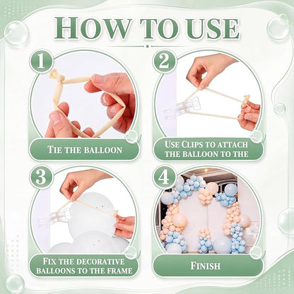 50 Pack Large Balloon Arch Clips Plastic Transparent Backdrop Spring Clamps 3.5 - Image 2