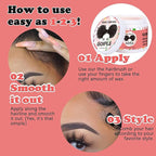 Edge Control Wax for Women Strong Hold Non-greasy Edge Control Smoother Edge Wax, Edge Wax Styling Gel Edge Control for Black Hair No Flaking, White Residue, Shine and Smooth (edge control-6pcs)