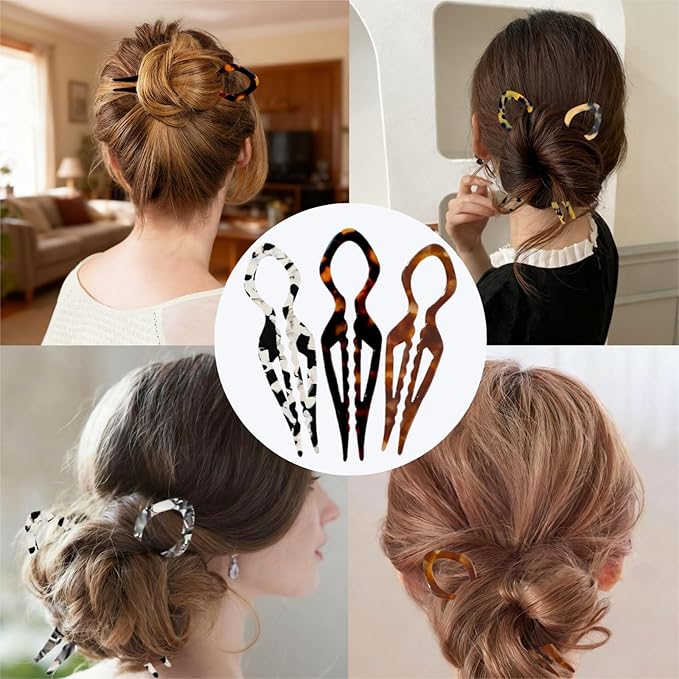 3Pc Prestige Hair Pin,French Hair Pins for Women, Women Hair Accessories, Suitable for Thick Hair