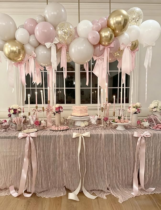 Dusty Pink and Gold Balloons - Image 2