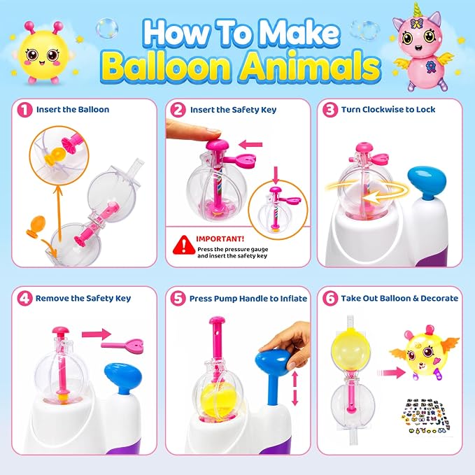 Kiditos Balloon the Funny Inflator, Magic Happy Balloons Maker Kit - Image 3