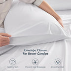 Breescape Cooling Pillow Cases Standard/Queen Size - BlendTek™ Dry & Cool Technology for Hot Sleepers and Night Sweats, 2 Pack Soft & Smooth Pillowcases for Hair & Skin Care, 20" x 30", Snow White