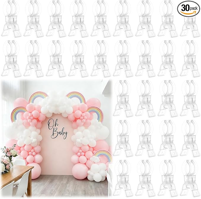 VZZNN 30 Pack Clear 3.5 Inch Plastic Spring Clamps by VZZNN