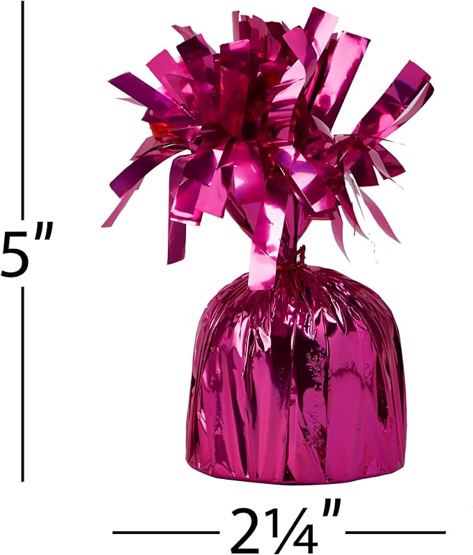 Pack of 12 Foil Metallic Balloon Weight 6 oz - Image 2
