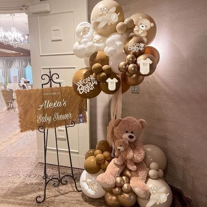 24Pcs Bear Balloons for We Can Beary Wait Baby Shower Decorations 12inch - Image 5