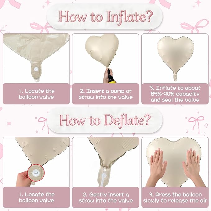 Pink and Black Heart Balloons - Image 7