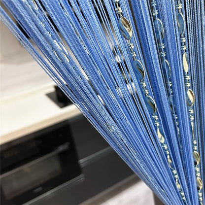 ave split 100cmX200cm Decorative Door String Curtain Beads Wall Panel Fringe - Image 7