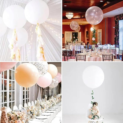 PartyWoo Clear Balloons 4pcs Transparent Latex Helium Balloons 36 Inch | - Image 6