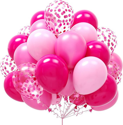 Togvu Hot Pink and Baby Pink Balloons, 60 Packs 12 Inch Premium Pink Latex by Togvu