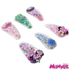 LUV HER Disney Licensed Hair Accessories For Girls, 6pc Magical Confetti Cute Hair Clips with Favorite Disney Character Charms, Minnie and Daisy, Ages 3+
