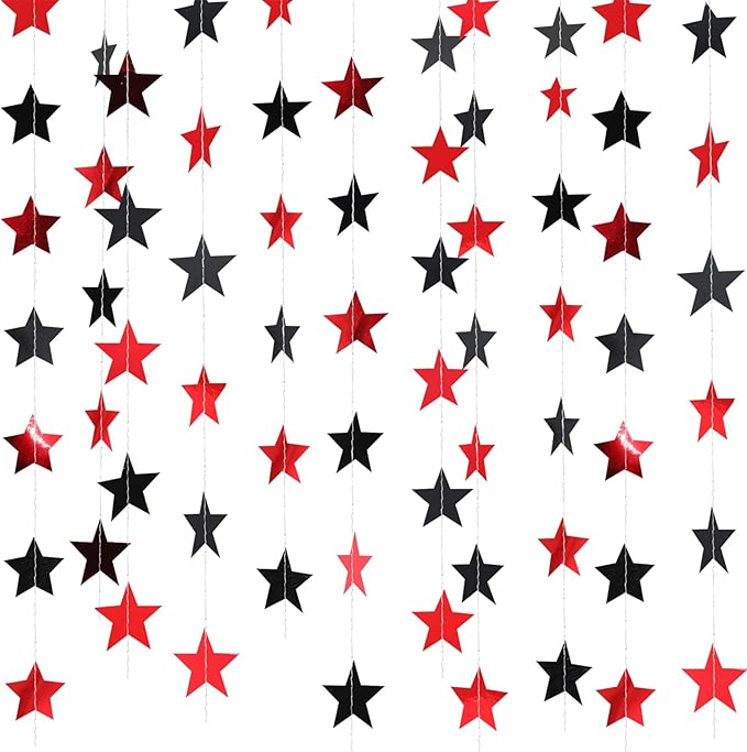 Patelai Glitter Star Garland Banner 2026 Graduation Decor 130 Feet Star Hanging by Patelai