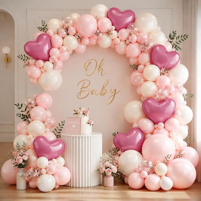 TONIFUL 15 Pack 18 Inch Matte Pink Heart Foil Balloons – Pink Mylar Heart - Image 5
