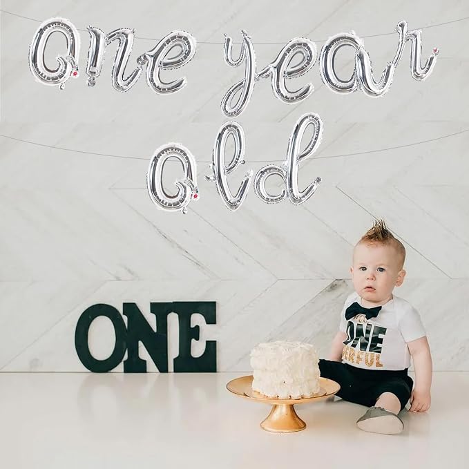 TONIFUL Cursive Silver Letter Balloon 2 Set 16 Inch A-Z Custom Foil Banner | 52 - Image 3