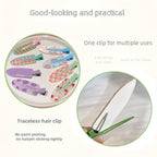 2 Pcs Cute fruit hair clip for Women Girls thick,thin hair.No Bend No Crease Hair Clips for styling sectioning hair barretters fine (Cherry yogurt)