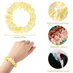 24Pcs Satin Scrunchies, 20 Colors Comfortable Silk Hair Scrunchies Skinny Hair Ties Elastics Ponytail Holders Stocking Stuffers for Women Girls