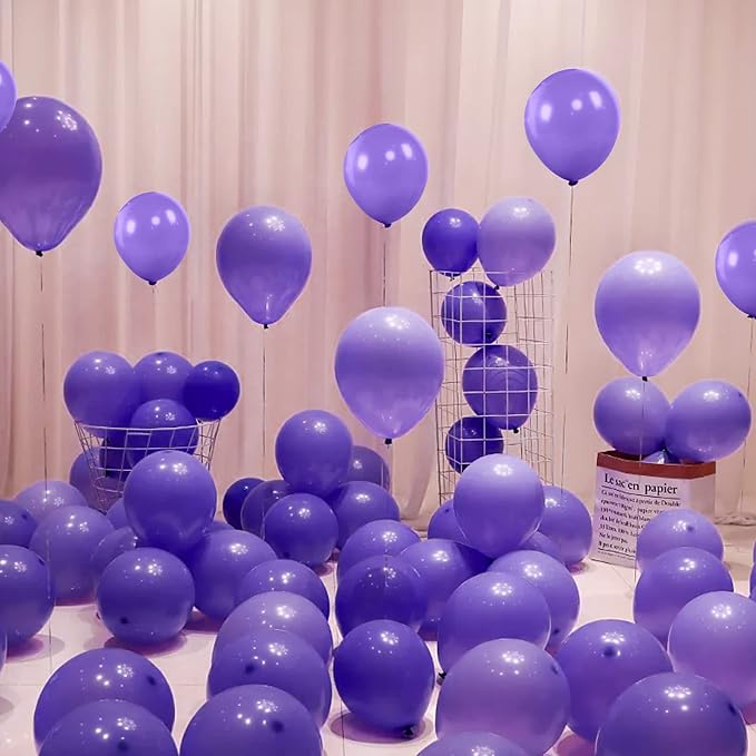 Purple Balloons 110Pcs, 5 Inch Small Purple Latex Party Balloons, Mini Thick - Image 5