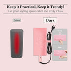 VODANA Multipurpose Silicone Pad - Heat-Resistant Rest & Travel Pouch for Hair Styling Irons, Includes Cord Organizer, 10x5 Inch (Pink)