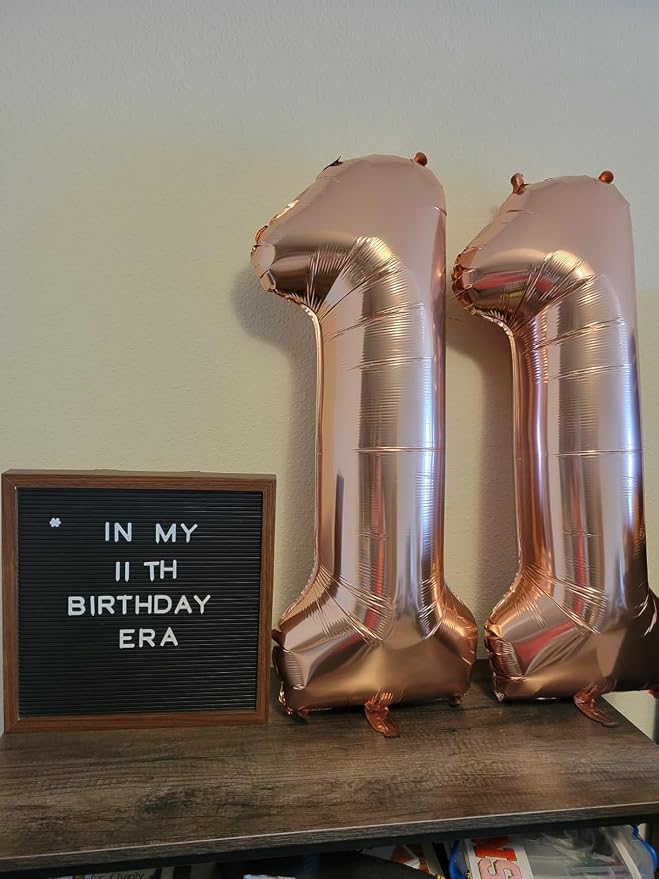 Number Balloons Rose Gold 1 Balloon 40 inch - Image 3