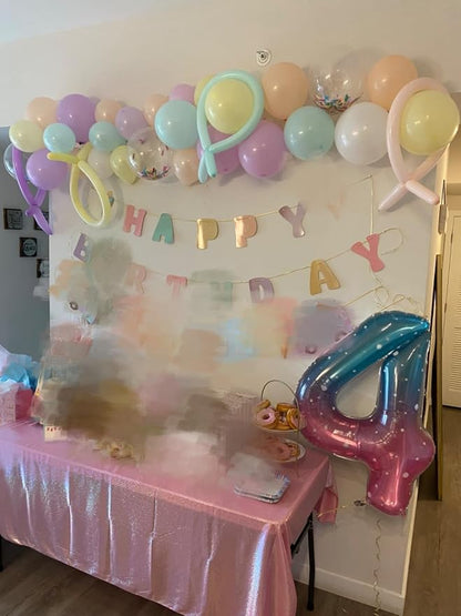 Number Balloons 7 Balloon for 7 Birthday Decorations, 40 inch Blue and Pink | - Image 3
