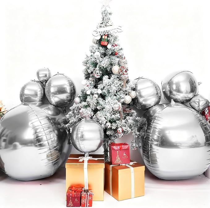 50 Inch Giant Silver Round Foil Balloons - Image 6